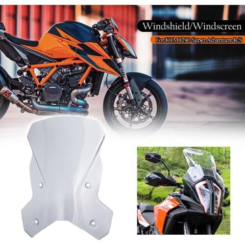 Motorcycle Accessories Windscreen Windshield Wind Deflector For KTM 1190 ADV 1290 Super Adventure R S 2017 2018 2019 2020 Clear