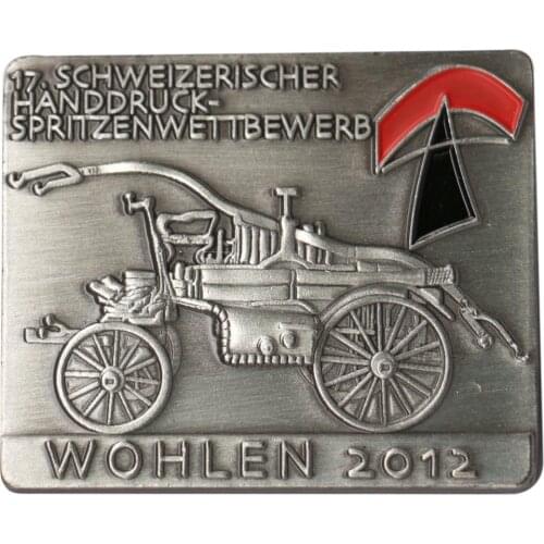 Environmental protection fashion silver coin hot sale square zinc alloy coin