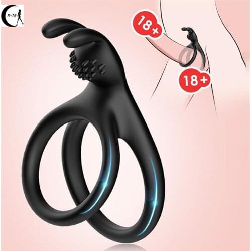 Sex Toys For Adults Silicone Penis Ring Male Double Ring Adult Couple Gay Erotic Toys Sexshop Juguetes Sexual Para Mujer