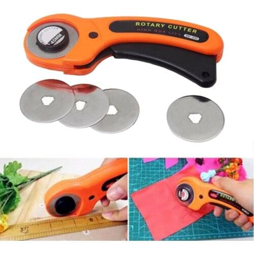 Leather Craft 45mm Rotary Cutter Leather Cutting Tool Fabric Cutter Circular Blade DIY Patchwork Sewing Quilting Fit Quilter Cut