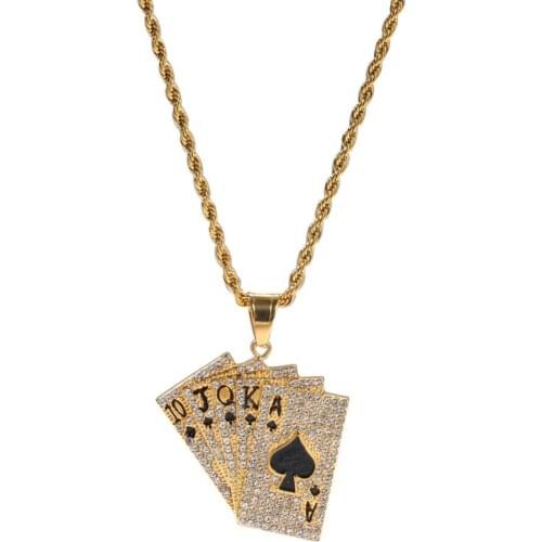 Hip Hop Fashion Men Pendent Ice Out Cuban Crystal Miami Cuban Chain Gold Men gorgeous pendent Set Rock Adjustable For men