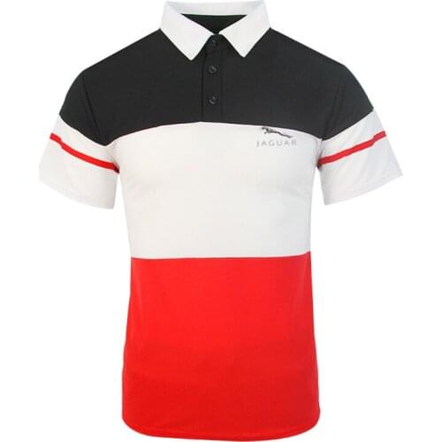 Jaguar 2021new mens shirt slim fit jogging fitness quick-drying mens street art short-sleeve shirt mens printed clothing A+06