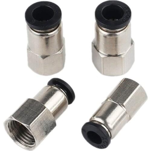 Black 4 6 8 10 12MM Pneumatic Connector (M5''1/8''1/4''3/8''1/2'') Female thread Push In Fitting for Air Pipe joint