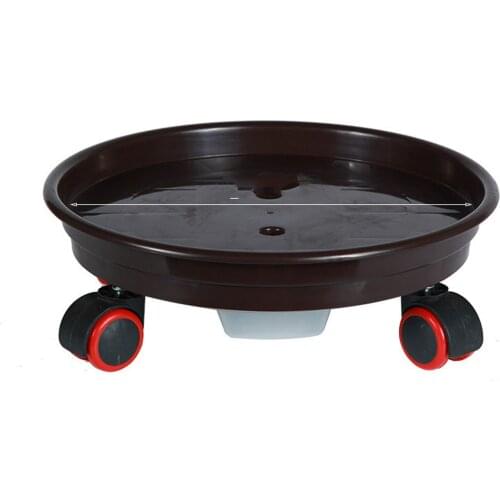 Movable Plant Stand Flower Pot Tray With Universal Wheel Heavy Duty Rolling Potted Rack Indoor Outdoor Balcony Garden WWO66