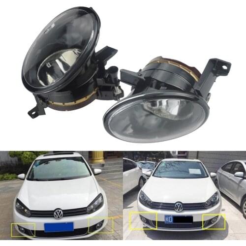 ANGRONG 2x Front Bumper Fog Light Lamp No Bulb L+R For VW Jetta Golf MK6 Plus Touran Beetle