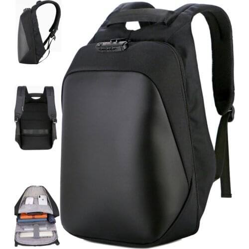 Luxury Mens Backpack 15.6" Inch Laptop Backpacks USB Password Lock Anti-Theft Teenager School Bags Rucksack Men Computer Bag