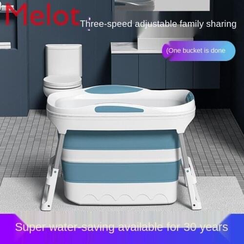 Bathtub Adult Folding Household Bath Barrel Childrens Bath Bucket with Lid Bath Bucket Bath Barrel Bath Bucket