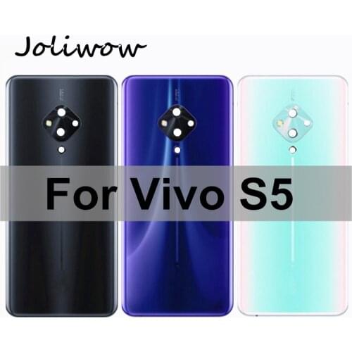 6.44" Glass For Vivo S5 Back Housing door Cover Rear case With camera lens Replacement Parts for vivo S5 Battery Cover