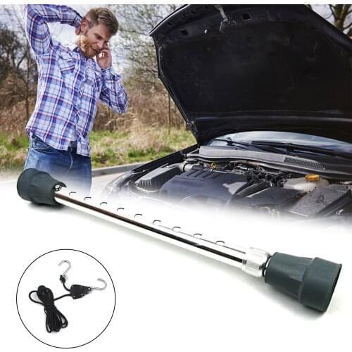 Universal 15-24 Inch Front Bonnet Hood Support Strut With Telescopic Rope For Car