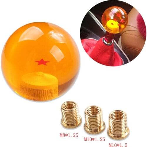 Universal Auto Shift Knob RARE Star BALL Z Orange BALL 54mm Diameter Gear SHIFT KNOB 1-7 STARS