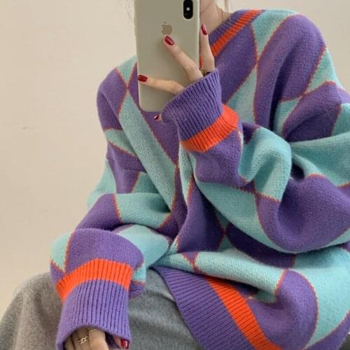 High Quality Sweater Oversized Autumn Winter Harajuku Knitting Korean Fashion Y2K Womens Sweaters Loose Pullover Clothes