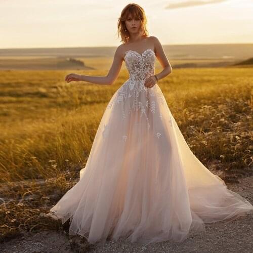 Sweetheart A Line Boho Wedding Dresses with Removable Jacket Tulle Country Beach Bridal Dresses Vestidos De Fiesta