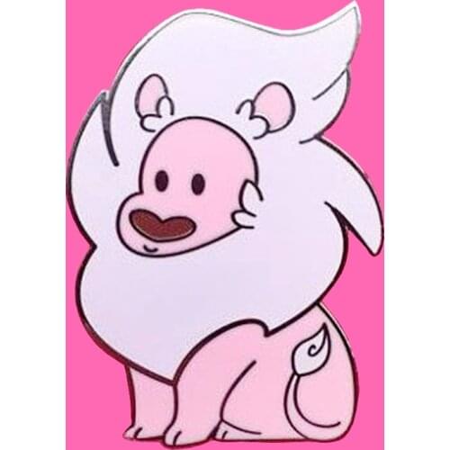 Steven Universe Lion Badge pink leo enamel pin she just wanted to be a part of a family and to feel loved