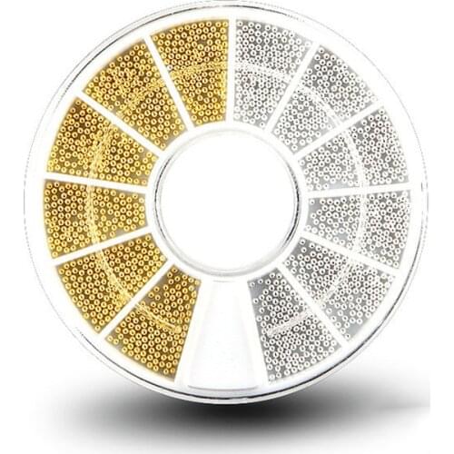 1 Box Mixed Color Nail Art Rhinestone Shiny Crystal Diamond Nail Glitter Beads 3D Nail Art Decorations Nail Accessories In Wheel