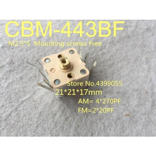 10PCS 20PCS Radio Film Variable Capacitor 270p Twin 20PFM CBM-443BF CBM443BF