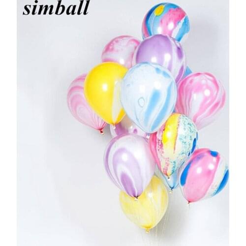 10pcs/lot 12inch Rainbow Printed Latex Balloons Helium Inflatable Air Balls Wedding Decoration Birthday Party Balloons Supplies