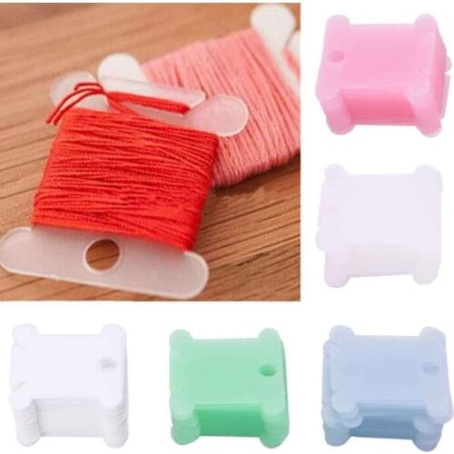 100/120Pcs Embroidery Floss Craft Thread Bobbin Cross Stitch Plastic Storage Holder Sewing Needlecraft
