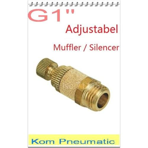 2pcs/lot Free Shipping Brass Adjustable Muffler Exhaust Valve G1" Thread 1" bsp 1 inch Pneumatic Throttle Silencer PSB-10