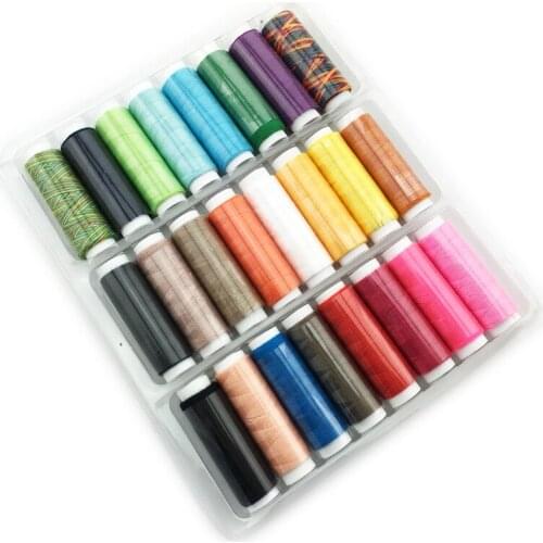 24 Colors/Set Handmade sewing thread 120Yard/Roll for Patchwork stitch hand stitch sewing machine stitch Randomly mix colors