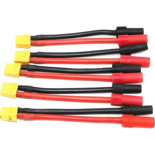 5pcs/lot XT60 to AS150 XT150 Adapter Cable for S1000 S900 S1000+ XT90 Turnigy Zenmuse