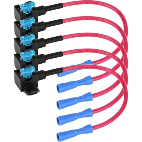 5Pcs Mini Car Blade Fuse Holder Car Auto Circuit Fuse box 12v Holder Tap Adapter Micro Add-Circuit Adapter Fuse Set accessories