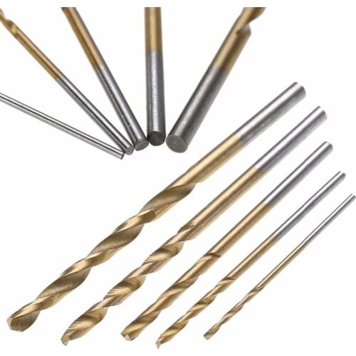 50PC HSS Micro Twist Drill Metric HSS Drills Micro Drill Bits Metal Wood Plastic Aluminum High Speed Steel Twist Drilling Kit