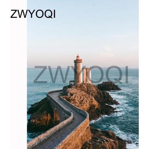 DIY 3D Diamond painting Cross stitch sea Full Round Diamond mosaic lighthouse sea Full Square Diamond embroidery lighthouse Sea