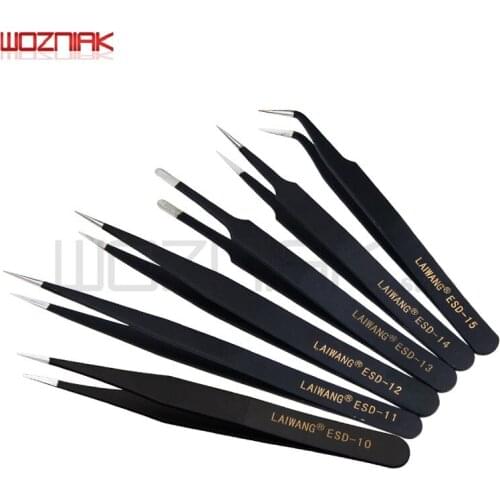 Wozniak Antistatic BGA maintenance tweezers for fingerprint flying line of mobile phone CPU NAND CHIP IC forceps Repair plier
