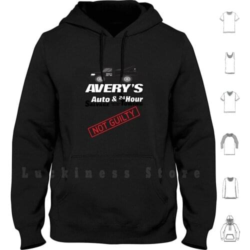 Averys Auto Salvage-Not Guilty Hoodies Long Sleeve Steven Avery Averys Auto Salvage Scrap Yard