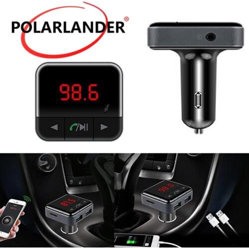 Bluetooth Car Kit Handsfree FM Transmitter LCD display Dual USB Car Charger Cigarette Lighter SD WMA MP3 Audio Player