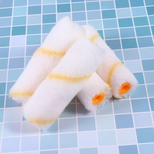 20PCS Paint Roller Cover Mini Rollers Cover Polyester Roller Sleeve Decorators Brush Smooth Tools Handle