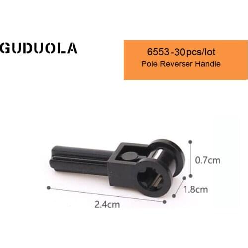 Technic Part 6553 Technic Pole Reverser Handle Building Block MOC Connector Accessories Assembly Educational Toys 30PCS/lot