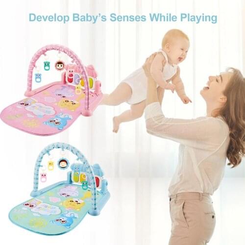 Baby Play Mat Educational Puzzle Carpet With Piano Keyboard Lullaby With Music Lights Kids Gym Crawling Activity Rug Fidget Toys