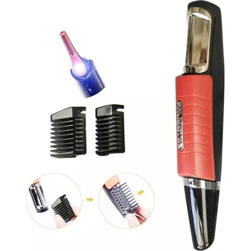 Mens Eyebrow Ear Nose Double Head Trimmer Removal Clipper Shaver Personal Electric Face Care Hair Trimer Electric Shaver HOT