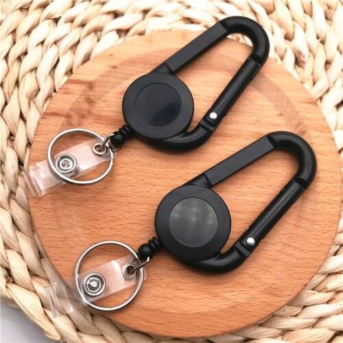 Resilience Nylon Rope Elastic Keychain Sporty Retractable Alarm Key Chain Anti-Lost Telescopic Key Ring Keys Trinket Badge Reel