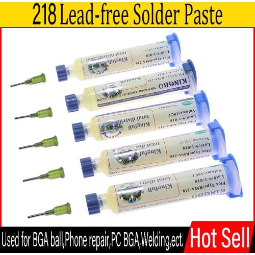 5pcs KINGBO RMA-218 10CC flux cleaning-free low-smoke BGA soldering station commonly used 218 Solder Flux No-clean