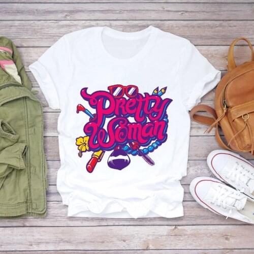 Fingernail Nail Art Make Up Graphic Tees T-Shirt Women Aesthetic Short Sleeve T-shirt Summer Tops Women Clothing