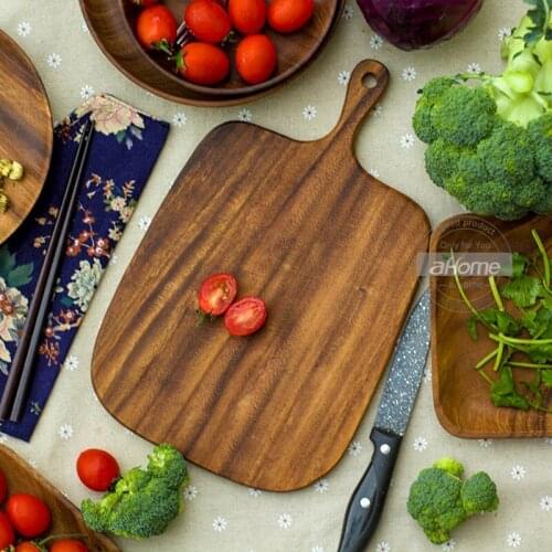 Fypo Natural Wooden Chopping Blocks Cutting Board Baking Tool Kitchen Tools Eco-friendly Environmental Cut Board Bread Mat