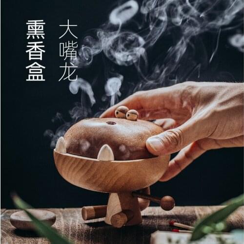 Big Mouth Dragon Create Woodworking Room Incense Burner Creative Jewelry Box Festival Gift Log Home Furnishings Difusor De Vela