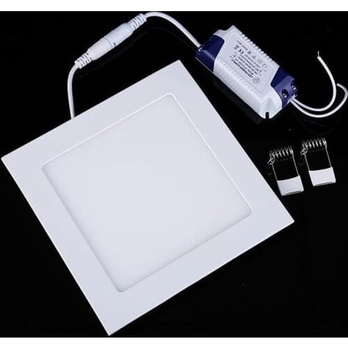 Square LED panel downlight 3W 6W 9W 12W 15W 18W 24W Ceiling Recessed Slim Ultra Thin Design LED Panel Light for Indoor