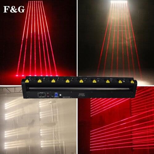 Dj red laser light 8 eyes lyre disco laser effect display with amber beam for stage club bar party