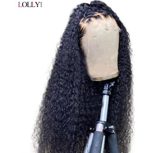 HD Transparent 13x6 Curly Lace Front Wig Brazilian Curly Human Hair Wigs Preplucked Remy Lace Wig For Black Women Closure Wig