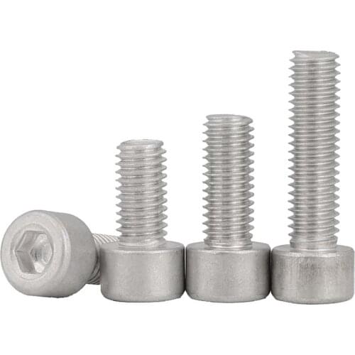 M2 M2.5 6063 Aluminum Alloy Allen Cylinder Head Screws Hexagon Socket Cup Bolt 20Pcs