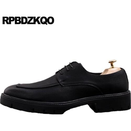 Black loafers italian men shoes brands wedding Italy height increase dress elevator oxfords metal stars lace up party designer