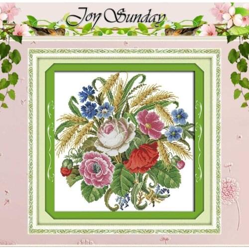 A bouquet of roses flower counted Cross Stitch 11CT 14CT Cross Stitch Set Wholesale DIY Cross-stitch Kit Embroidery Needlework