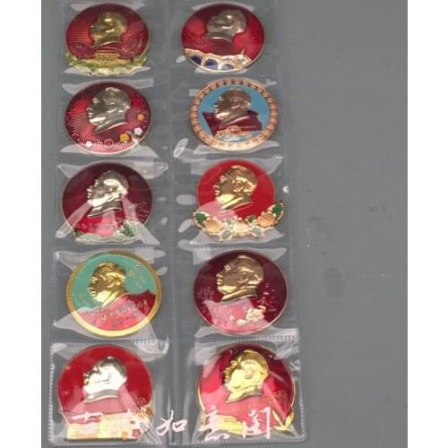 Presidente Mao insignia recuerdo insignia 10 Mao Zedong insignia conjunto