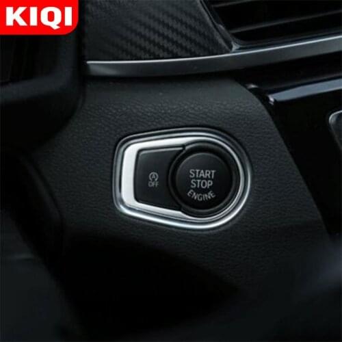 KIQI 1pc Car Engine Start Stop Button Cover Trim for BMW X1 F48 2016-2020 One Button Start Ignition Switch Button Accessories