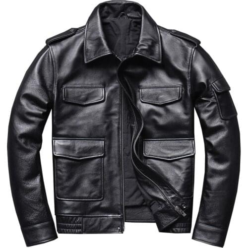 Genuine Leather Bomber Suede Jacket Coat For Mens Cowhide Mens Coat Winter Thick Warm Overcoats New Arrived Winter Clothes Man