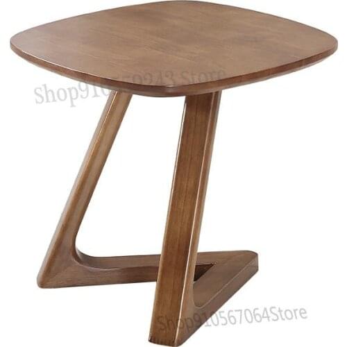 Nordic Side Table Solid Wood Side Table Simple Modern Mini Coffee Table Living Room Sofa Corner Table Leisure Creative Small Tab