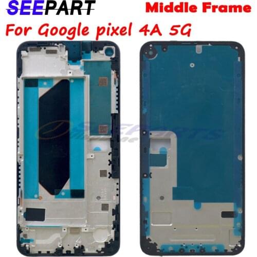 NEW Original For Google Pixel 4a Middle Frame Plate Housing Bezel LCD Support Mid Faceplate Bezel Pixel 4A 5G Middle Frame